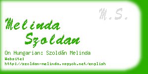 melinda szoldan business card